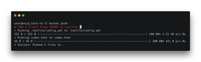 tt bucket push . .